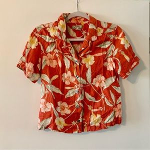 Tommy Bahama silk Hawaiian women’s blouse